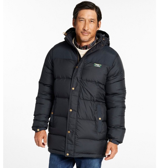 L.L.Bean Men’s L Tall Mountain Classic Down Parka Gray DownTek Dry Quantum VGUC